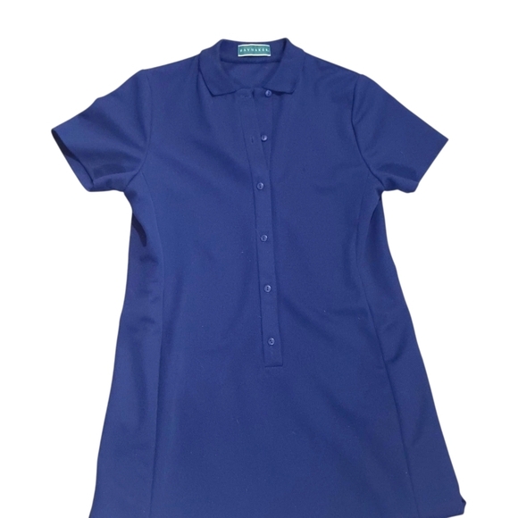 Haymaker Dresses & Skirts - Vintage Haymaker Button Front Navy Double Knit Dress